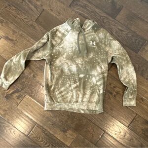 Under Armour Olive Green Tie-Dye Pullover Hoodie